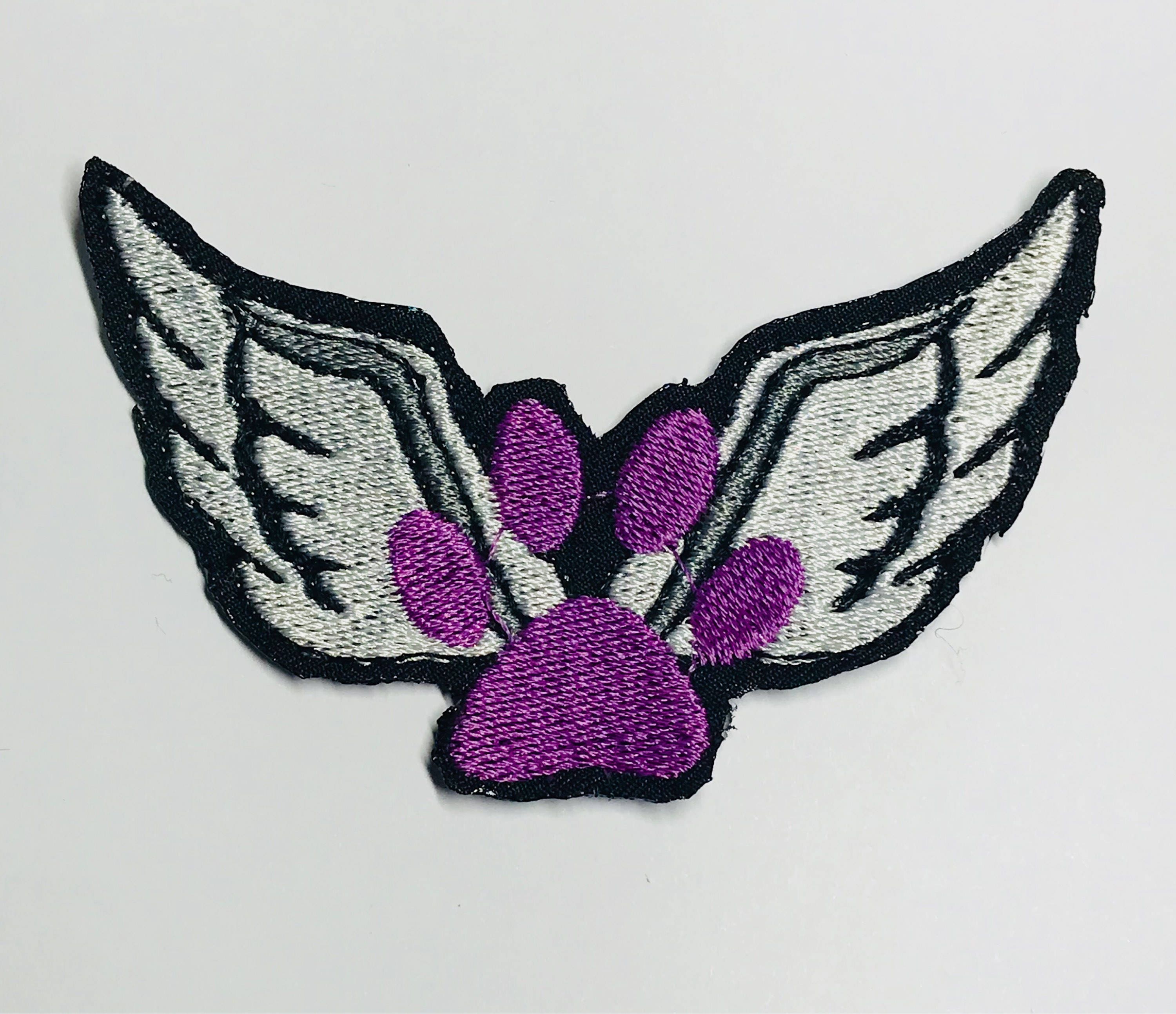 cat paw print with angel wings cat paw print with angel wings
