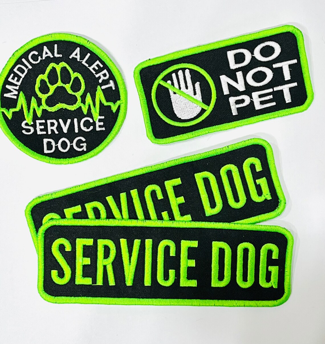 Service Dog Embroidered Patch SET Medical Alert Do Not Pet Etsy
