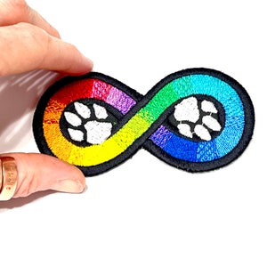 Autism Neurodivergent Infinity Rainbow Embroidered Patch Paws - Etsy Canada