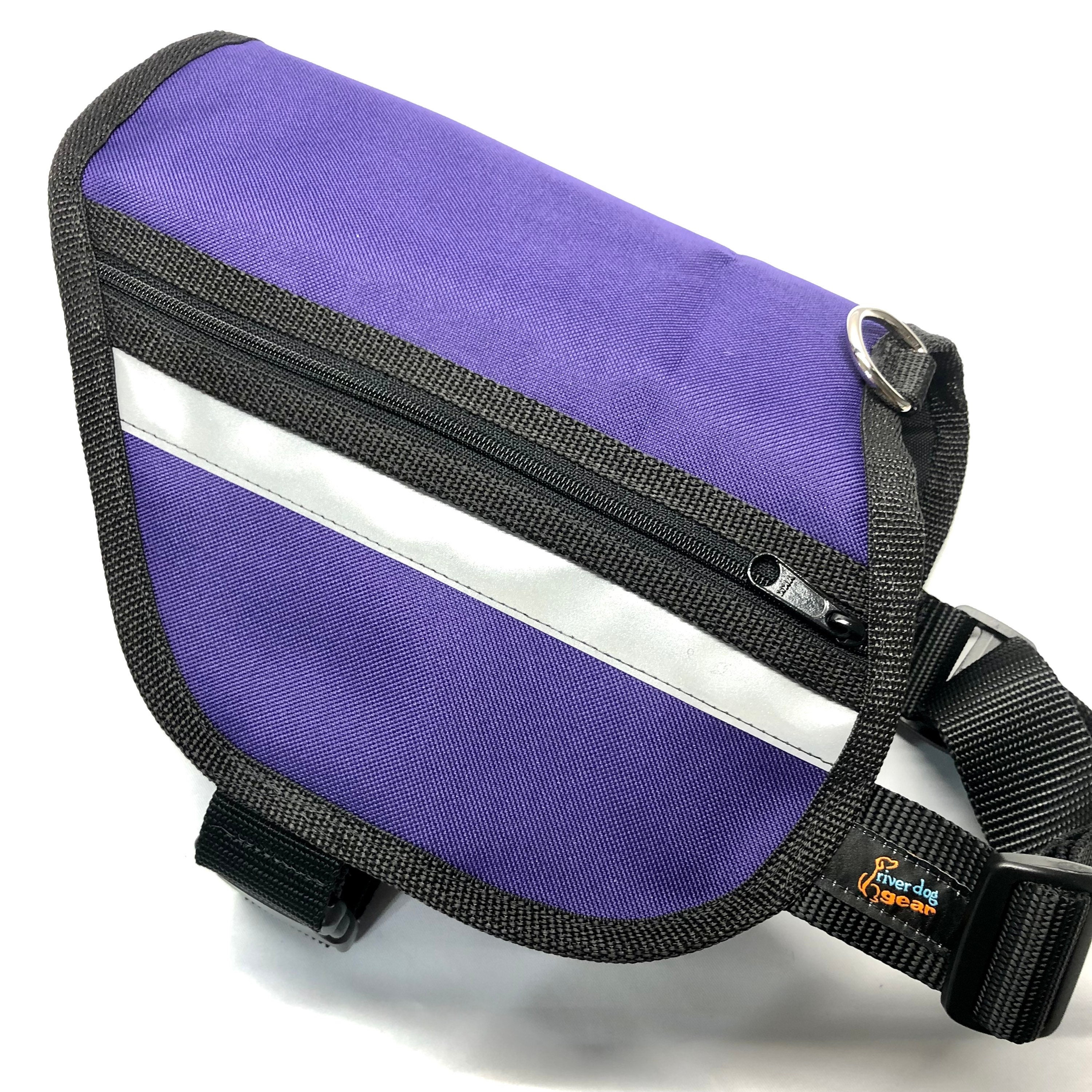 ASIS MEDIUM Service dog Pocket Vest Purple with zippered Pockets and