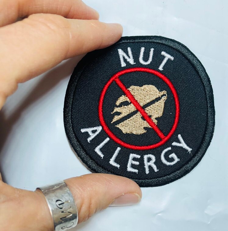 Nut Allergy Peanut Walnut Almond Hazelnut Pecan 3 Circle Patch