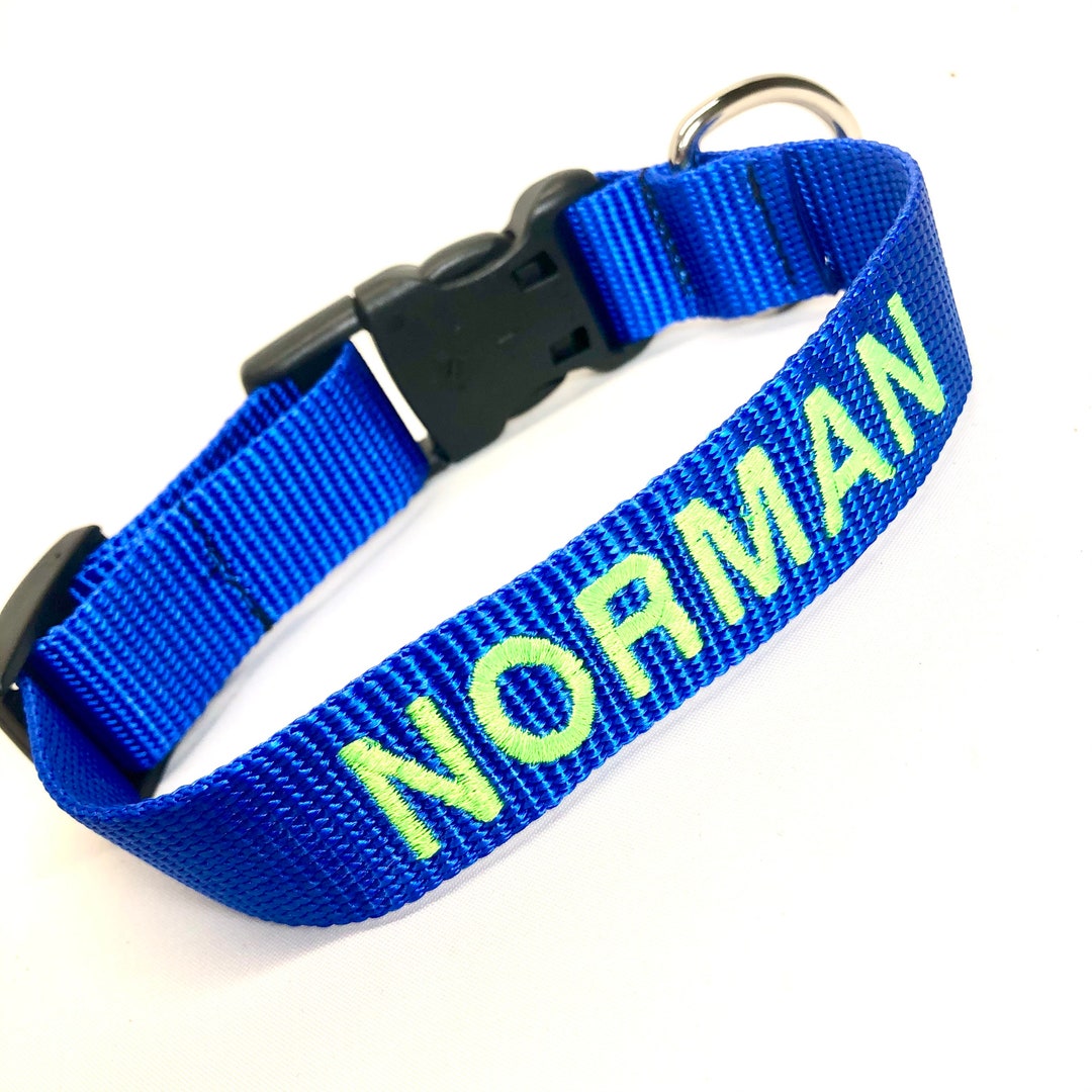 Personalized 1.5 Dog Collar Embroidered Personalized Etsy