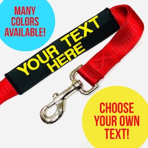 Customize your own Personalized Text Dog Leash Wrap