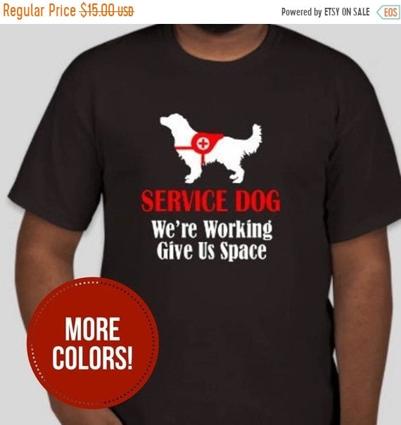 BLACK FRIDAY Service Dog We're Working Give Us Space Shirt - GOLDEN Retriever