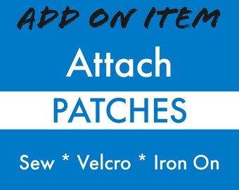 ATTACH PATCHES from another Maker To My Order - Sew On Iron On badges