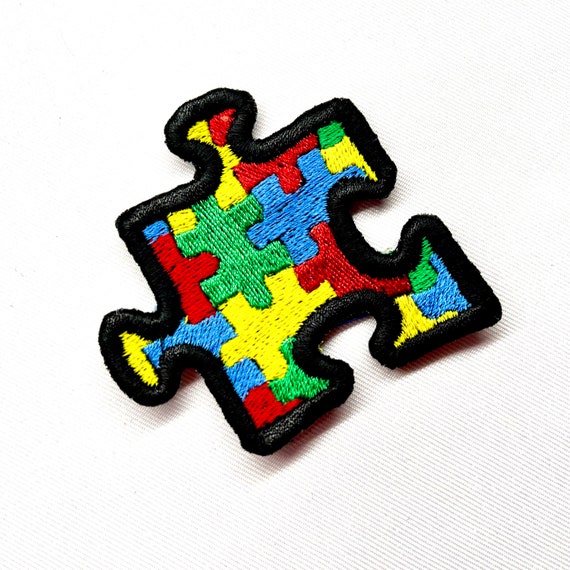 Autism Puzzle Embroidered Patch 2.25”
