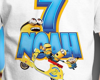Minion Shirt | Personalized Shirt | Birthday Party Shirt | Unisex Sizing | Custom Shirt