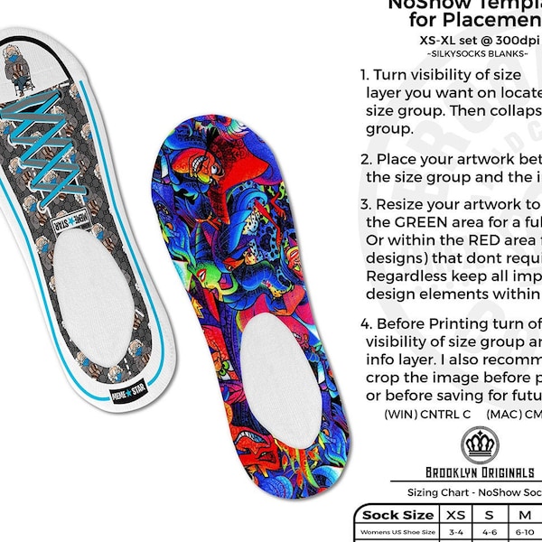 Sock Sublimation Template Etsy