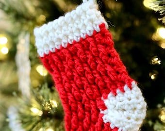 Christmas Decor Mini Crochet Stockings