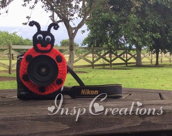 Crochet Ladybug Buddy Lens, Lady Bug Camera Lens Helper