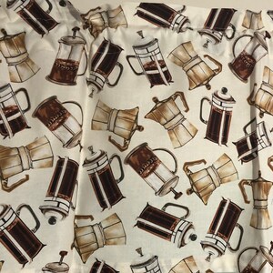 Coffee Carafes Kitchen Valance ~  41 ~ 42 Inches Wide