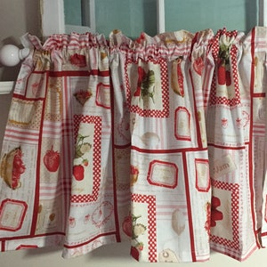 Vintage/retro Look Strawberry Kitchen Valance 41 42 Inches - Etsy