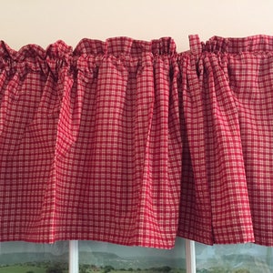 Country Red Kitchen Valance - Etsy