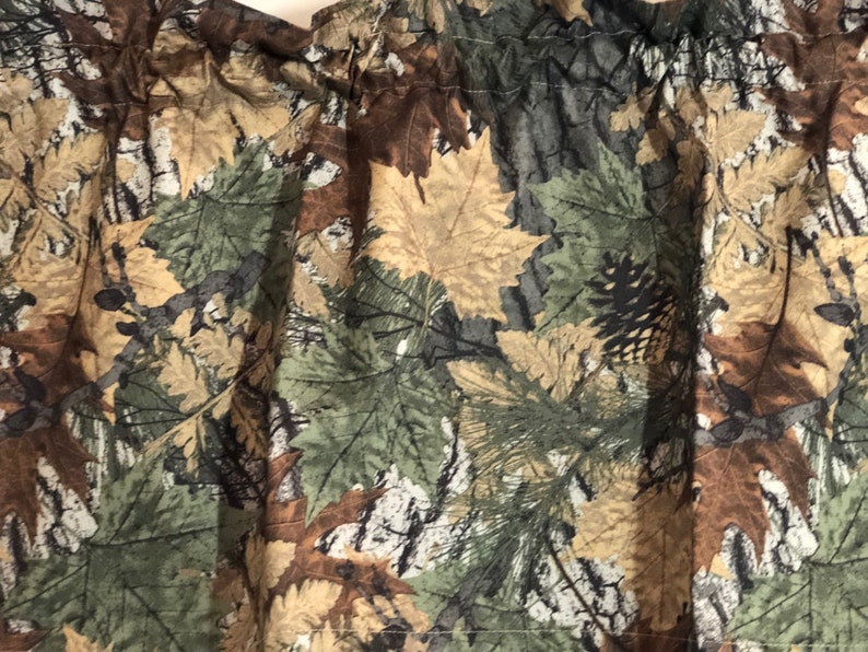 Boys Camouflage Black Out Valance ~ 40 Inches Wide