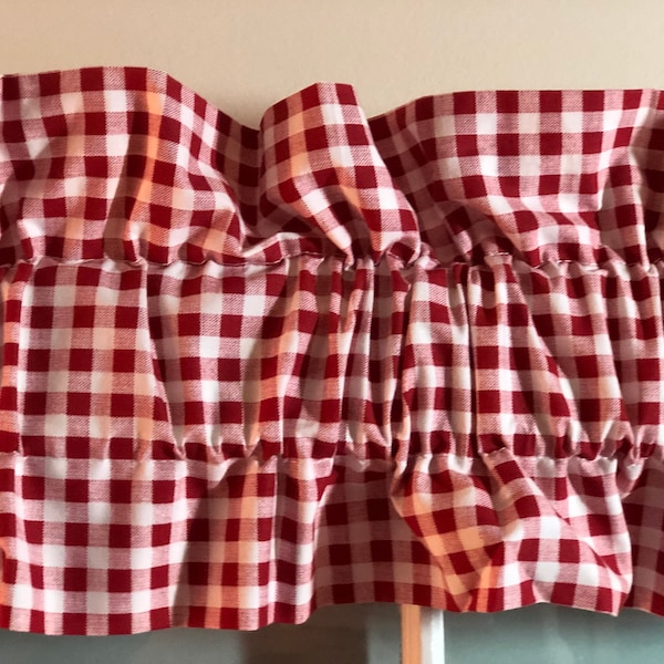 Red Kitchen Curtains - Etsy