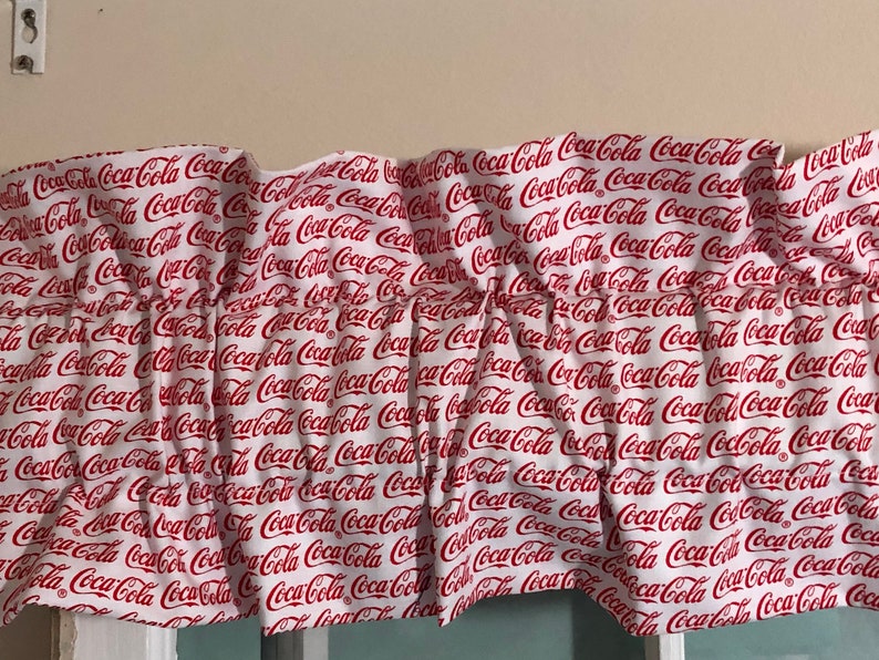 Coca Cola Sleeve Valances ~ 42 Inches Wide ~ Ready to Ship!
