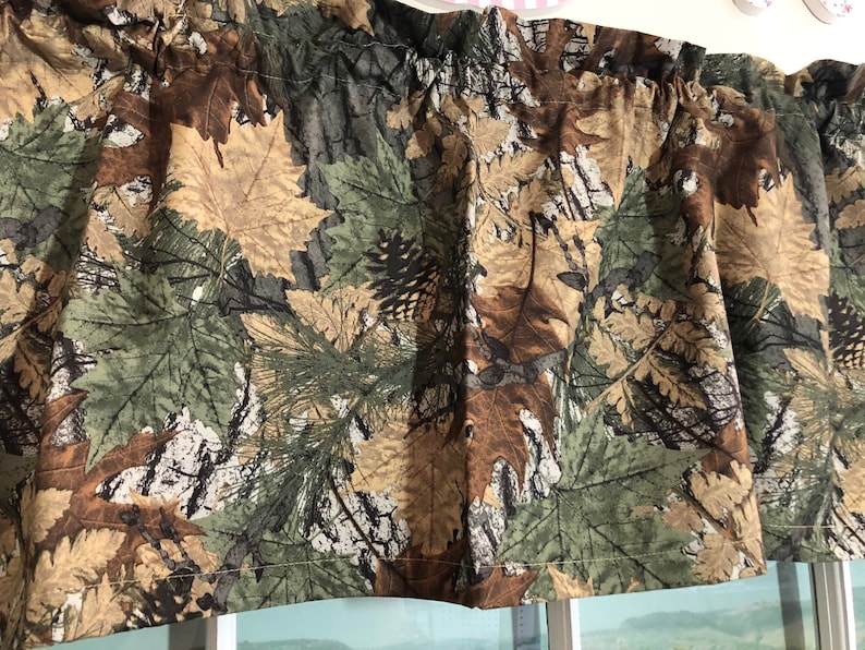 Boys Camouflage Black Out Valance ~ 40 Inches Wide