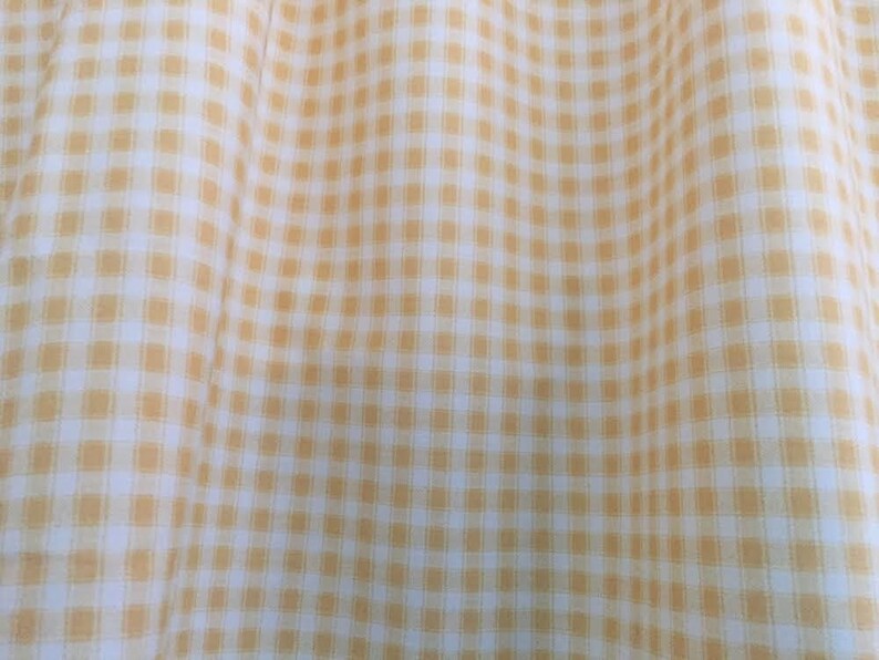 Yellow Gingham Kitchen Valance 63 Inches Wide Etsy