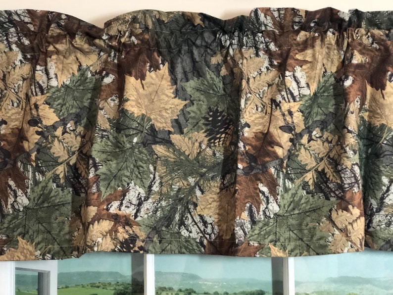Boys Camouflage Black Out Valance ~ 40 Inches Wide