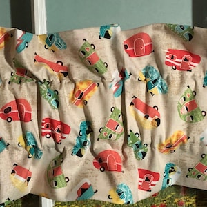 Vintage Campers  Sleeve Valance ~ *Please Note: Sleeve Valances are 42" wide by 7" deep with a 3" Rod Pocket!*