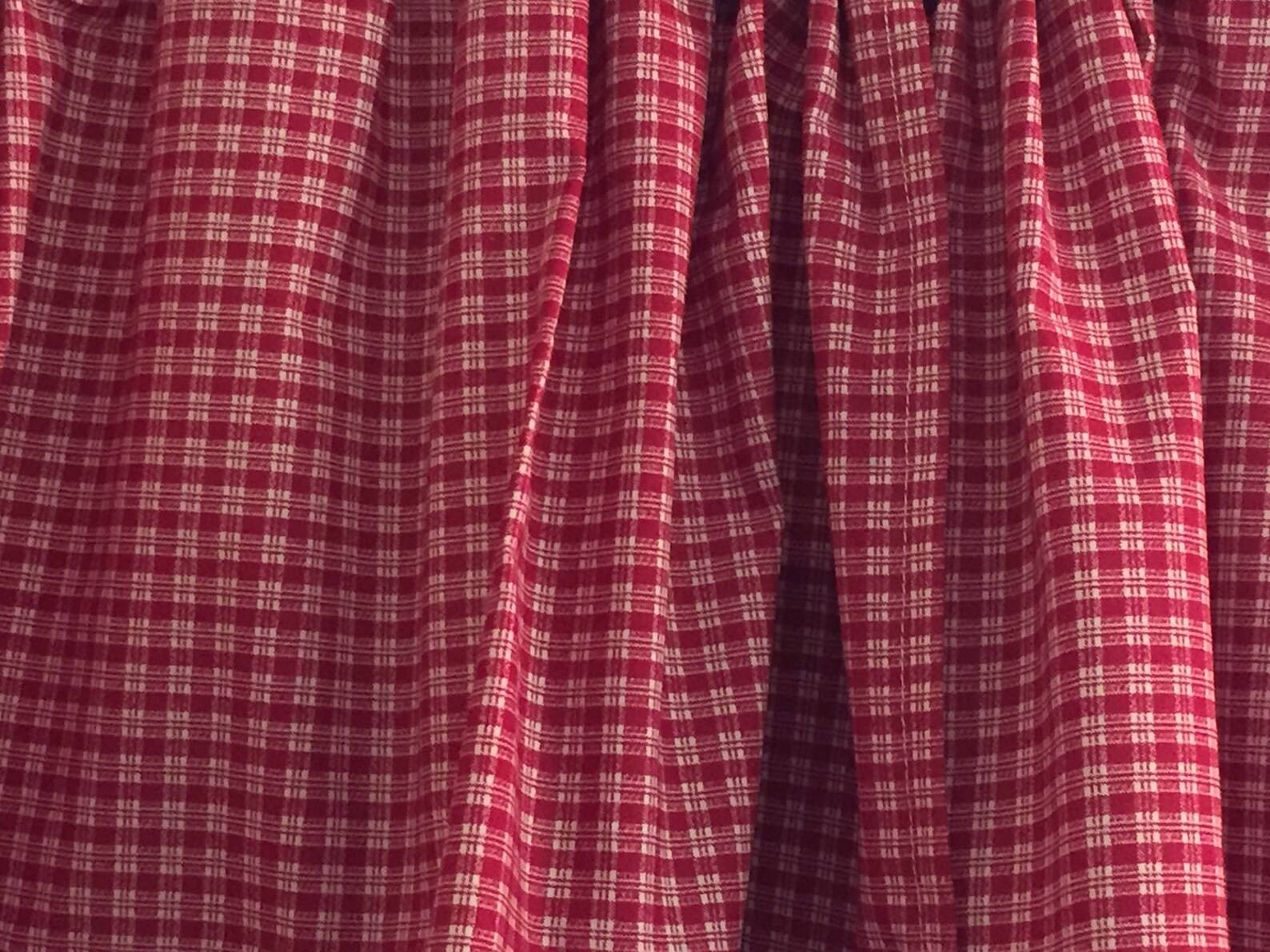 Country Red Kitchen Valance | Etsy