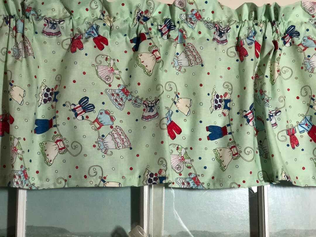 Vintage Laundry Clothes Line Valance 42 Inches Wide - Etsy