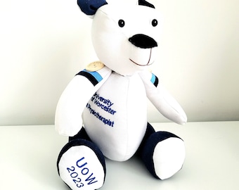 Graduation Memory Bear made from Student Uniform