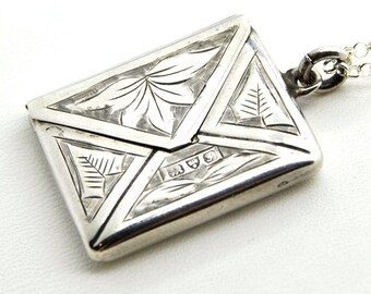 Details about   Pendant STAMP HOLDER Collectible Gif Vintage Antique Style Solid Sterling 925