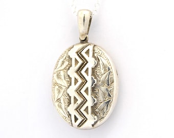 Sterling Silver Victorian Locket Necklace