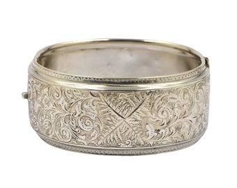 Antique Victorian Sterling Silver Bangle
