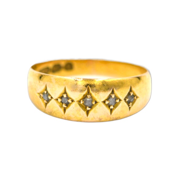 Antique Victorian 15ct Gold Diamond Ring | UK size M ~ US size 6