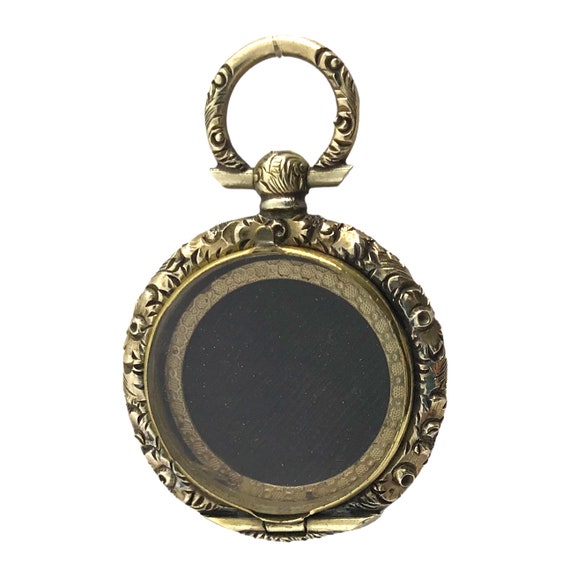 Victorian Locket Glazed Pendant | Antique Watch C… - image 1