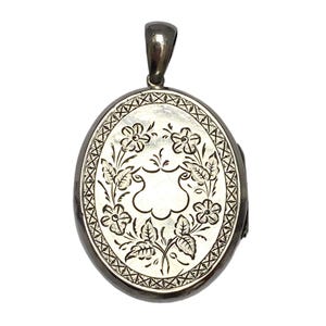 Large Sterling Silver Victorian Locket