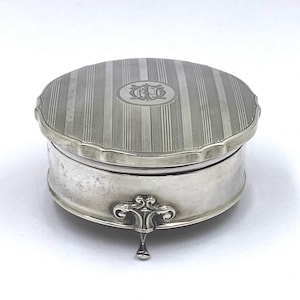 Antike Sterling Silber Schmuckbox