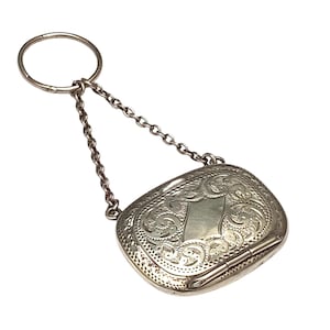 Antique Sterling Silver Compact Locket On A Chain