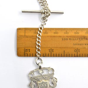 Antique Sterling Silver Double Albert Pocket Watch Chain ~ 29.5 Grams ...