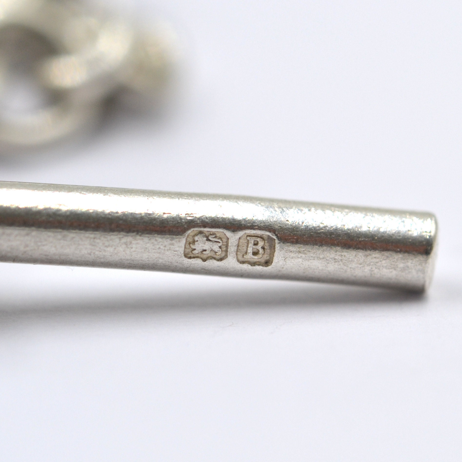 アンティーク スターリングシルバー シングル アルバート T バー 懐中