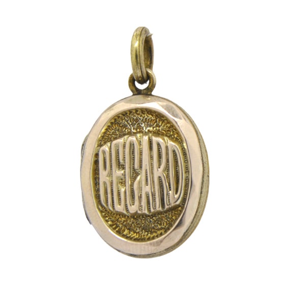 Antique Victorian Rolled Gold 'REGARD' Locket - image 1