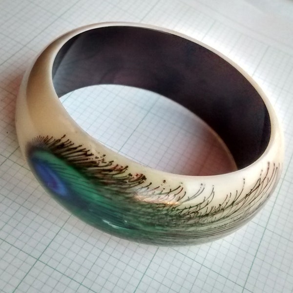 Peacock Feather Bangle