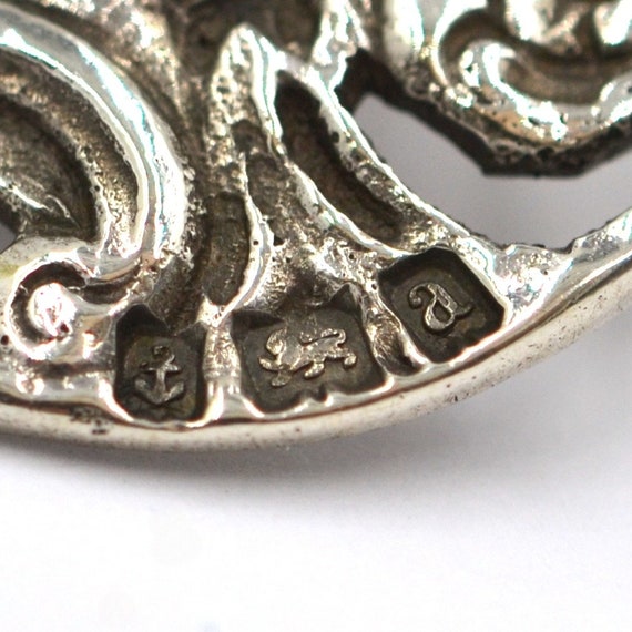 Antique Edwardian Sterling Silver Large Buttons ,… - image 5