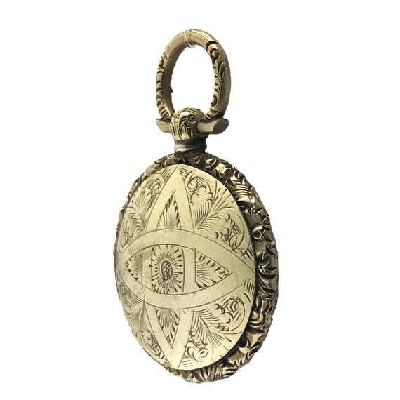 Victorian Locket Glazed Pendant | Antique Watch C… - image 4