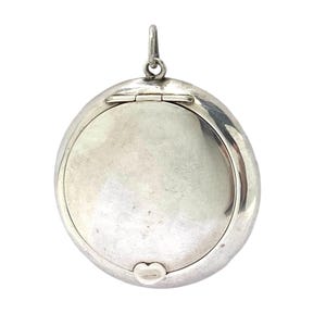 Antique Sterling Silver Compact Locket With A Mirror
