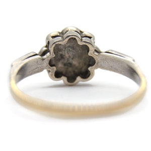 Antique 9ct Gold And Silver Paste Cluster Ring UK size N 1/2 US Size 7 image 5