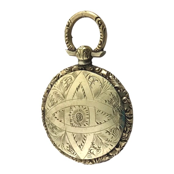 Victorian Locket Glazed Pendant | Antique Watch C… - image 2