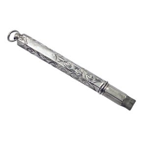 Antique Sterling Silver Pencil Holder Pendant