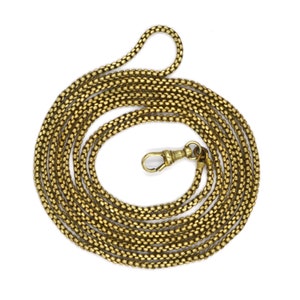 Long Victorian Gold Tone Muff Guard Chain