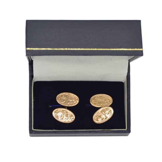 A Pair Of Antique 9ct Rose Gold Cufflinks - image 4