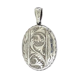 Large Sterling Silver Victorian Locket