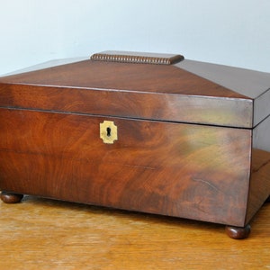 Regency Mahogany Tea Caddy Box