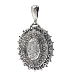 Large Antique Victorian Sterling Silver Locket